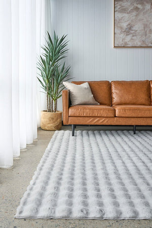 Bubble Silver - Machine Washable Rug - Floorsome - Bubble - Machine Washable Rugs