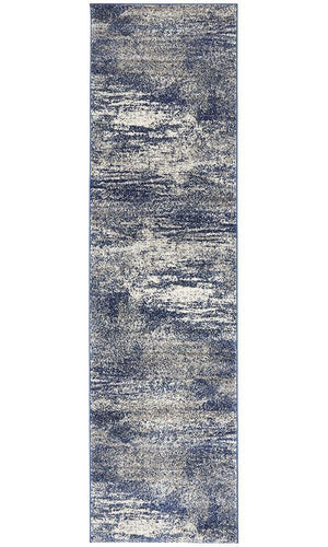 Casandra Dunescape Modern Blue Grey Runner Rug - Floorsome - Modern