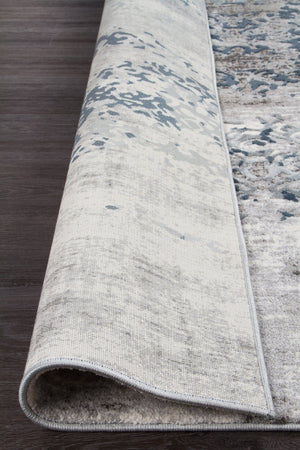 Casper Distressed Modern Rug Blue Grey White - Floorsome - Modern