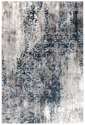 Casper Distressed Modern Rug Blue Grey White - Floorsome - Modern