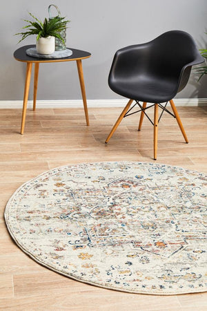 Century 911 Silver Round Rug - Floorsome - Modern