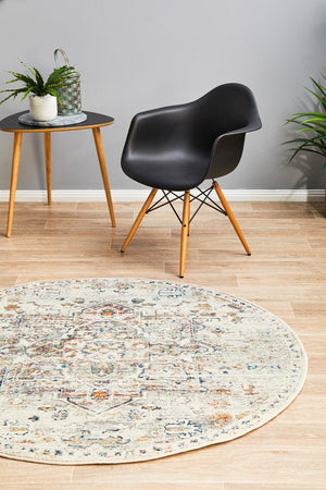 Century 911 Silver Round Rug - Floorsome - Modern