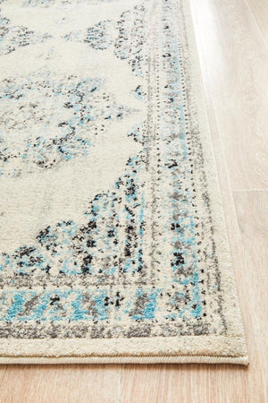 Century 922 White Runner Rug - Floorsome - Modern