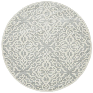 Chrome Lydia Silver Round Rug - Floorsome - CHROME COLLECTION