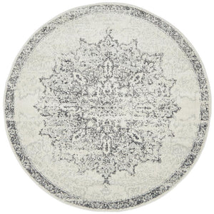 Chrome Rita Silver Round Rug - Floorsome - CHROME COLLECTION