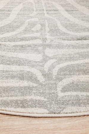 Chrome Savannah Silver Round Rug - Floorsome - CHROME COLLECTION