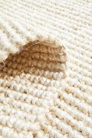 Chunky Natural Fiber Barker Bleach Runner Rug - Floorsome - Flatweave