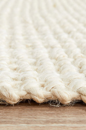 Chunky Natural Fiber Barker Bleach Runner Rug - Floorsome - Flatweave