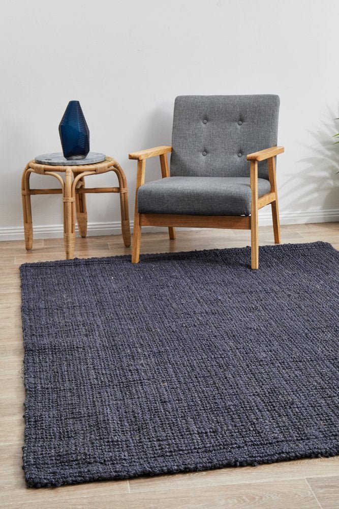 Chunky Natural Fiber Barker Navy Rug