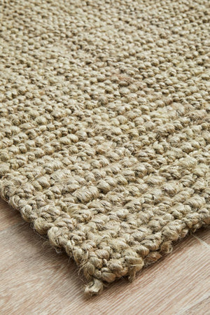 Chunky Natural Fiber Barker Platinum Rug - Floorsome - Flatweave