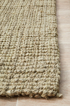 Chunky Natural Fiber Barker Platinum Rug - Floorsome - Flatweave