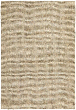 Chunky Natural Fiber Barker Platinum Rug - Floorsome - Flatweave