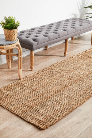 Chunky Natural Fiber Barker Runner Rug - Floorsome - Flatweave