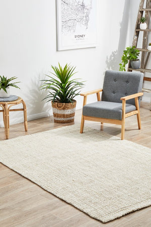 Chunky Natural Jute Barker Bleach Rug - Floorsome - Flatweave