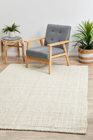 Chunky Natural Jute Barker Bleach Rug - Floorsome - Flatweave