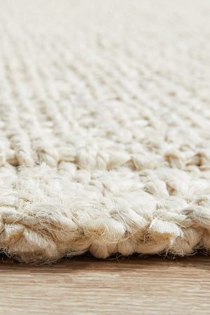 Chunky Natural Jute Barker Bleach Rug - Floorsome - Flatweave