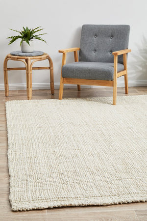 Chunky Natural Jute Barker Bleach Rug - Floorsome - Flatweave