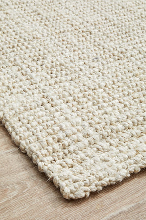 Chunky Natural Jute Barker Bleach Rug - Floorsome - Flatweave