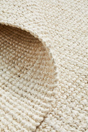 Chunky Natural Jute Barker Bleach Rug - Floorsome - Flatweave