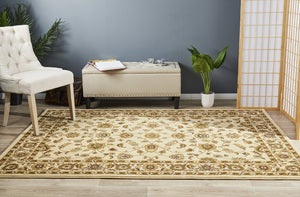 Classic Rug Ivory with Ivory Border - Floorsome - Traditional