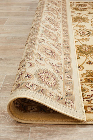 Classic Rug Ivory with Ivory Border - Floorsome - Traditional