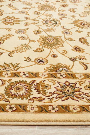 Classic Rug Ivory with Ivory Border - Floorsome - Traditional