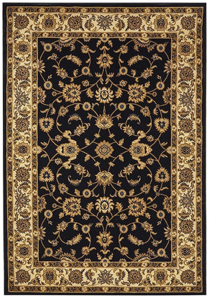 Classic Rug Navy with Ivory Border - Floorsome - Traditional