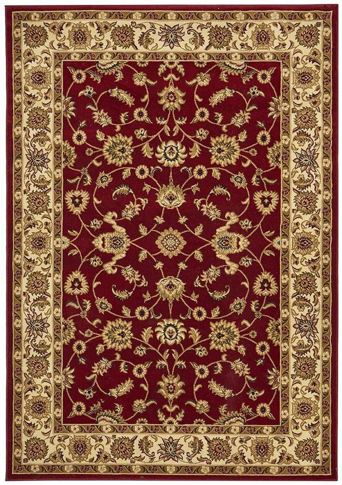 Classic Rug Red with Ivory Border