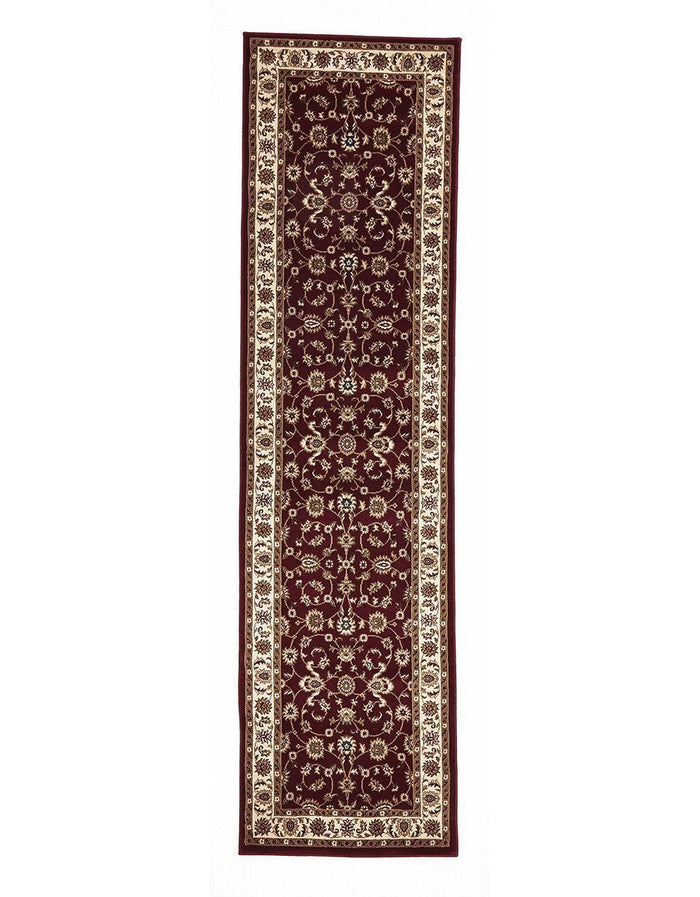 Classic Rug Red with Ivory Border Runner