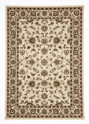 Classic Runner Rug Ivory with Ivory Border - Floorsome - Traditional