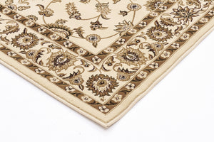 Classic Runner Rug Ivory with Ivory Border - Floorsome - Traditional