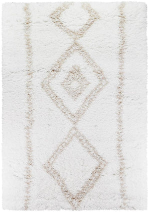 Cobi Shaggy Beige White Rug 8745A - Floorsome - Shaggy