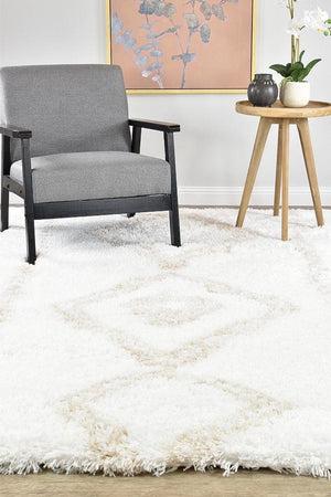 Cobi Shaggy Beige White Rug 8745A - Floorsome - Shaggy