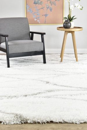 Cobi Shaggy White Rug 8741A - Floorsome - Shag