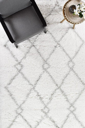 Cobi Shaggy White Rug 8744A - Floorsome - SHAGGY