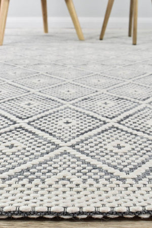 Collins Soapstone Wool Rug - Floorsome - FLATWEAVE