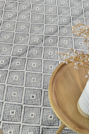 Collins Soapstone Wool Rug - Floorsome - FLATWEAVE