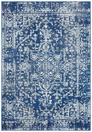 Contrast Navy Transitional Rug - Floorsome - Modern