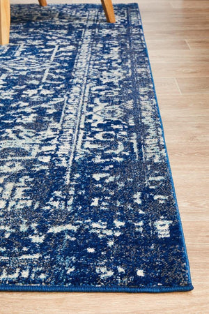 Contrast Navy Transitional Rug - Floorsome - Modern