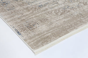 Cordelia Medalion Beige Blue Rug - Floorsome - Rug