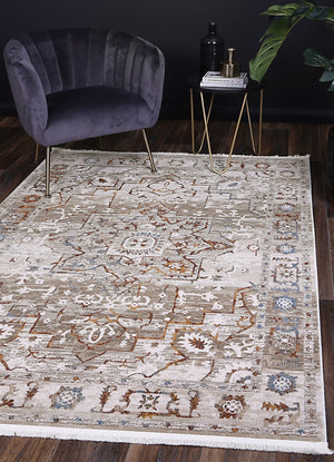 Cordelia Medalion Beige Multi Rug - Floorsome - Rug