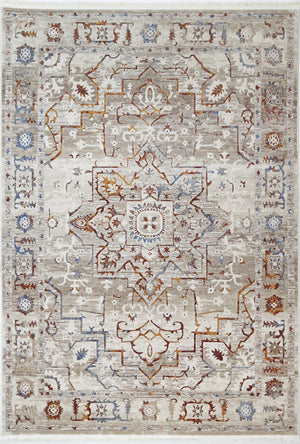 Cordelia Medalion Beige Multi Rug - Floorsome - Rug