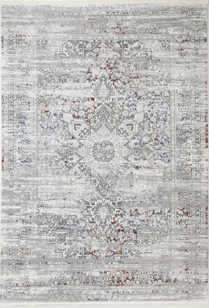 Cordelia Medalion Grey Multi Rug - Floorsome - Rug