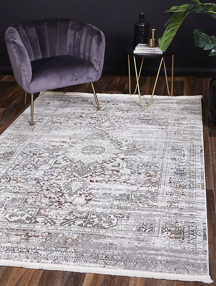 Cordelia Medalion Grey Multi Rug