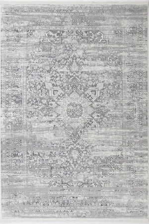 Cordelia Medalion Grey Rug - Floorsome - Rug