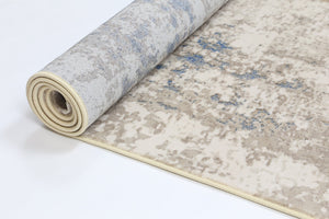 Cordelia One Modern Beige Blue Rug - Floorsome - Rug