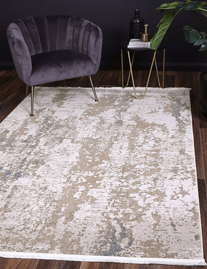 Cordelia One Modern Beige Blue Rug - Floorsome - Rug