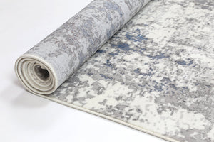 Cordelia One Modern Grey Blue Rug - Floorsome - Rug