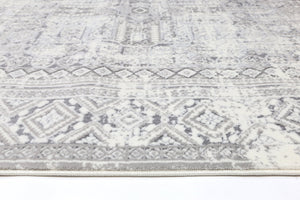 Cordelia Panel Grey Rug - Floorsome - Rug