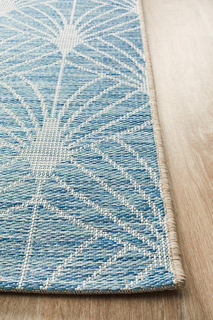 Courtyard 5502 Blue Indoor Outdoor Rug - Floorsome - Outdoor Rugs